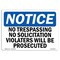 Signmission OSHA Sign, 12" H, 18" W, No Trespassing No Solicitation Violators Sign, Landscape, NS-D-1218-L-14938 OS-NS-D-1218-L-14938 - alternate 1